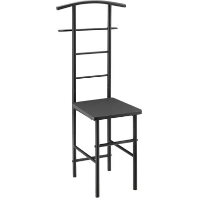 es.casa Galán De Noche - Perchero con Asiento - Negro/Gris Oscuro es.casa Galán De Noche - Perchero con Asiento - Negro/Gris Oscuro