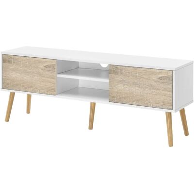 EN.CASA Eskilstuna TV Möbel - 120x30x47cm - Weiß/Beige - Modern EN.CASA Eskilstuna TV Möbel - 120x30x47cm - Weiß/Beige - Modern