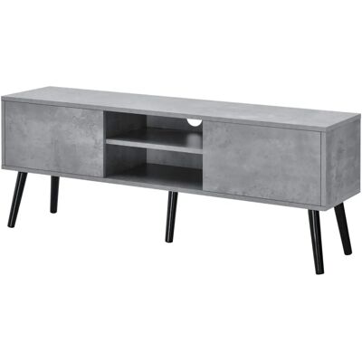 en.casa Meuble TV Eskilstuna - Effet béton et noir - 120x30x47cm - Publicité en.casa Meuble TV Eskilstuna - Effet béton et noir - 120x30x47cm - Publicité