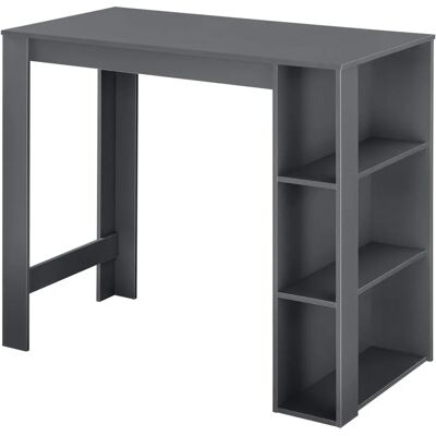 en.casa Table de bar Danderyd - 3 étagères - Gris foncé - 120x60x105.5cm - Publicité en.casa Table de bar Danderyd - 3 étagères - Gris foncé - 120x60x105.5cm - Publicité