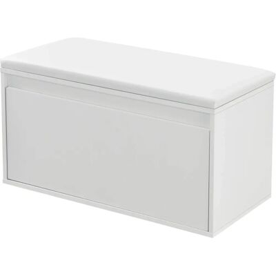 en.casa Banc de Chaussures Blanc avec Rangement - Élégant et Moelleux - 3 Paires - Publicité en.casa Banc de Chaussures Blanc avec Rangement - Élégant et Moelleux - 3 Paires - Publicité