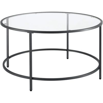 en.casa Kouvola Runder Glastisch - 84 x 45,5 cm en.casa Kouvola Runder Glastisch - 84 x 45,5 cm