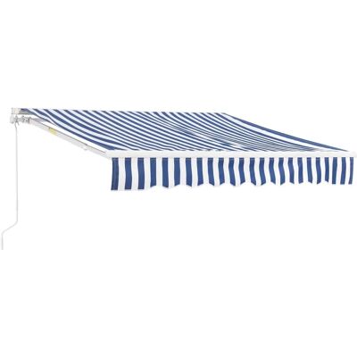 en.casa Store Murale 350x250cm Bleu/Blanc - Tente Récupérable - Publicité en.casa Store Murale 350x250cm Bleu/Blanc - Tente Récupérable - Publicité