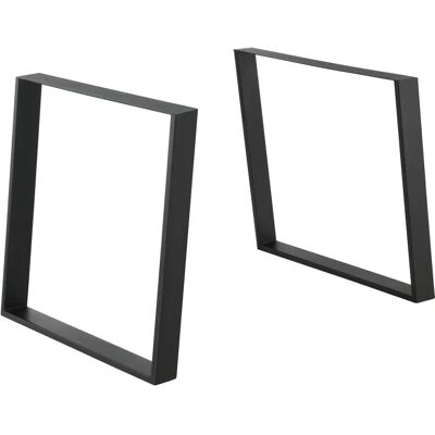 en.casa Stahl-Tischbeine - Rechteckig, 75x72cm, Schwarz Matt - Tischtyp en.casa Stahl-Tischbeine - Rechteckig, 75x72cm, Schwarz Matt - Tischtyp