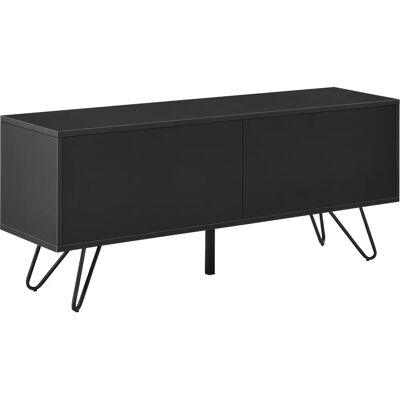 en.casa Schwarzer moderner 2-türiger Schrank - 46,5x110x30cm en.casa Schwarzer moderner 2-türiger Schrank - 46,5x110x30cm