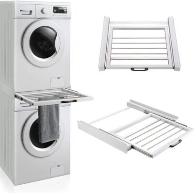 en.casa Support universel pour lave-linge et sèche-linge, Blanc, Capacité 100kg - Publicité en.casa Support universel pour lave-linge et sèche-linge, Blanc, Capacité 100kg - Publicité
