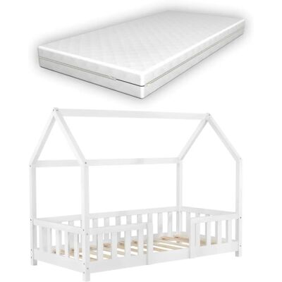 Marque - Lit pour enfants Sisimiut en pin avec matelas orthopédique - 70x140cm - Publicité Marque - Lit pour enfants Sisimiut en pin avec matelas orthopédique - 70x140cm - Publicité