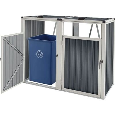 Pro.tec Tarbek Lagerhaus - Grau Anthrazit - Für 2 x 240L Behälter Pro.tec Tarbek Lagerhaus - Grau Anthrazit - Für 2 x 240L Behälter