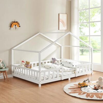 en.casa Treviolo Lit Maison pour Enfants - 200x140cm - Blanc - Lit - Publicité en.casa Treviolo Lit Maison pour Enfants - 200x140cm - Blanc - Lit - Publicité