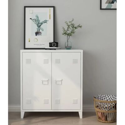en.casa - Armoire de bureau en acier Oripää avec étagères réglables - Publicité en.casa - Armoire de bureau en acier Oripää avec étagères réglables - Publicité