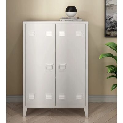 en.casa - Armoire métallique de bureau Oripää - Étagères réglables, Verrou, Ventilation - Mobilier de bureau - Publicité en.casa - Armoire métallique de bureau Oripää - Étagères réglables, Verrou, Ventilation - Mobilier de bureau - Publicité