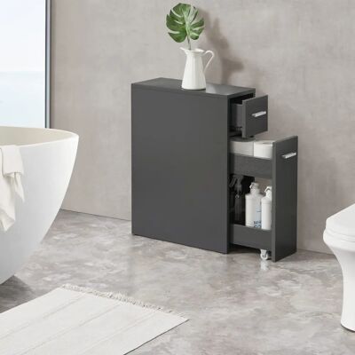 en.casa Kauhajoki Armoire de Salle de Bain Gris Foncé - Gain de Place - Publicité en.casa Kauhajoki Armoire de Salle de Bain Gris Foncé - Gain de Place - Publicité