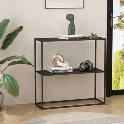 en.casa - Konsolentisch Strömstad - Schwarz - 80x80x26 cm - Metallgestell en.casa - Konsolentisch Strömstad - Schwarz - 80x80x26 cm - Metallgestell