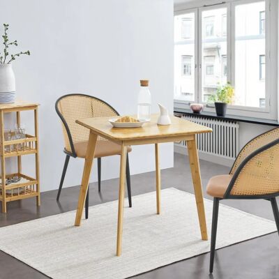 Mesa de jantar Närpes de bambu - 2 pessoas, quadrada Mesa de jantar Närpes de bambu - 2 pessoas, quadrada