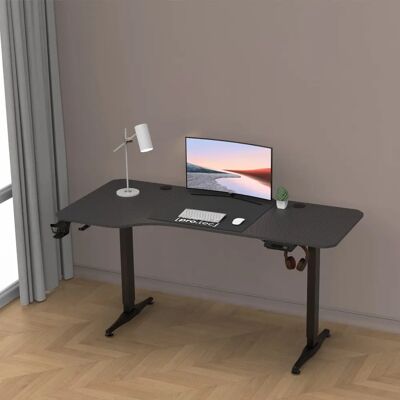 Pro.tec Verstellbarer Stehschreibtisch - Schwarz Carbonfaser-Optik - 73-118cm Pro.tec Verstellbarer Stehschreibtisch - Schwarz Carbonfaser-Optik - 73-118cm