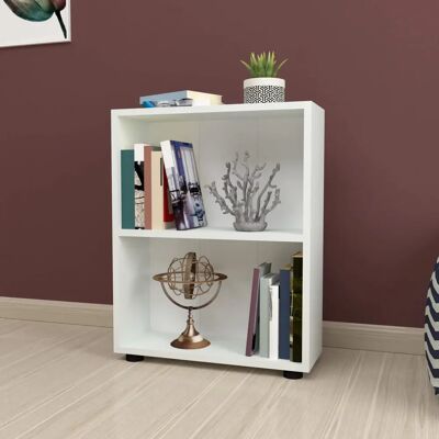 en.casa Vara Étagère Moderne Blanche 72cm - Meuble de Rangement - Publicité en.casa Vara Étagère Moderne Blanche 72cm - Meuble de Rangement - Publicité