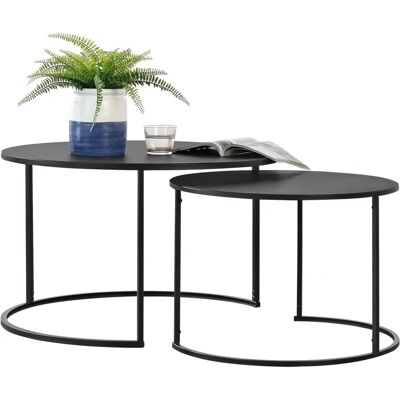 en.casa Korenica Set aus 2 runden Couchtischen - Couchtisch-Set en.casa Korenica Set aus 2 runden Couchtischen - Couchtisch-Set