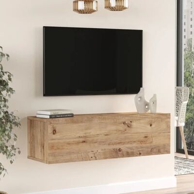 EN.CASA Wand-TV-Schrank - Rustikale Eiche - 100 cm EN.CASA Wand-TV-Schrank - Rustikale Eiche - 100 cm