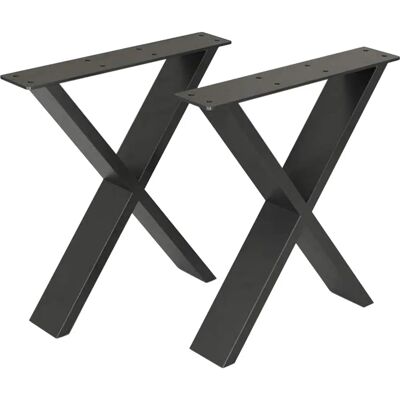 En.casa Stahl X Beine 42cm - Möbel DIY Zubehör En.casa Stahl X Beine 42cm - Möbel DIY Zubehör