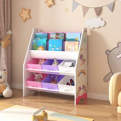 it.casa Scaffale bambini Ponteceso con unicorno - 74x62x26.5cm it.casa Scaffale bambini Ponteceso con unicorno - 74x62x26.5cm
