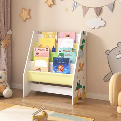 Scaffale per bambini Fisterra con dinosauro - 4 livelli Scaffale per bambini Fisterra con dinosauro - 4 livelli