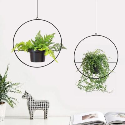 en.casa Opsterland Juego de Soportes Colgantes para Plantas - Negro en.casa Opsterland Juego de Soportes Colgantes para Plantas - Negro