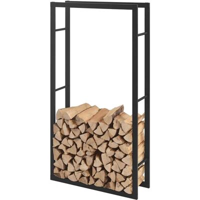 EN.CASA Täby Stahl-Holzlagerung - 80x25x150cm - Innen/Außen EN.CASA Täby Stahl-Holzlagerung - 80x25x150cm - Innen/Außen