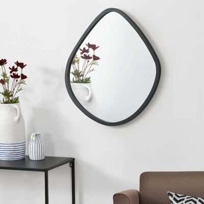 en.casa Galatone Wandspiegel - Asymmetrisch Schwarz MDF - 64x60cm en.casa Galatone Wandspiegel - Asymmetrisch Schwarz MDF - 64x60cm