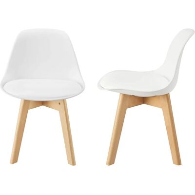 Conjunto de 2 Sillas Infantiles Elvdal - Blanco - Ergonómicas y Cómodas Conjunto de 2 Sillas Infantiles Elvdal - Blanco - Ergonómicas y Cómodas