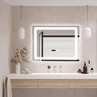 Espejo de pared con LED Casoli, antivaho, 60x80cm Espejo de pared con LED Casoli, antivaho, 60x80cm