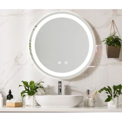 Pro.tec - Espejo de pared con led - Plateado Pro.tec - Espejo de pared con led - Plateado