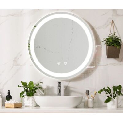 Espejo de pared con LED Maratea - Antivaho, Regulable, 80x80cm Espejo de pared con LED Maratea - Antivaho, Regulable, 80x80cm