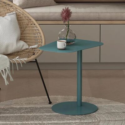 En.casa Nastätten Metall Beistelltisch - Blau Matt - 50x50x38cm En.casa Nastätten Metall Beistelltisch - Blau Matt - 50x50x38cm