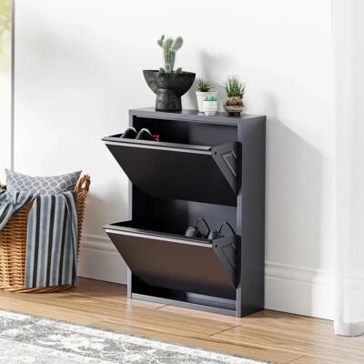 en.casa Sokndal Schuhregal - Platzsparend Metall Wandmontage - 4 Paar Kapazität en.casa Sokndal Schuhregal - Platzsparend Metall Wandmontage - 4 Paar Kapazität