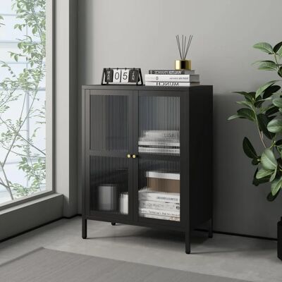en.casa Säkylä Sideboard - 2 Glastüren - 84x64x35cm en.casa Säkylä Sideboard - 2 Glastüren - 84x64x35cm