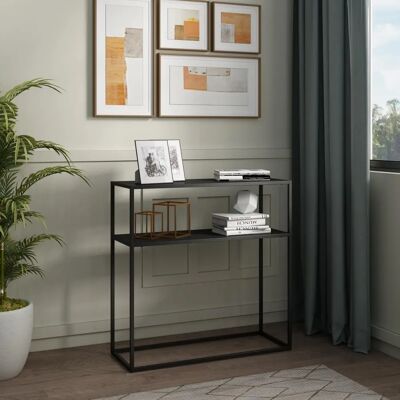 en.casa Kuhmo Metall Konsoletisch - Schwarz - 80x80x30cm en.casa Kuhmo Metall Konsoletisch - Schwarz - 80x80x30cm