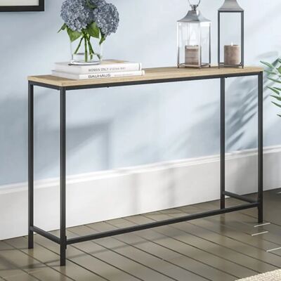 en.casa Kronoby Metall MDF Konsole - Eiche Schwarz en.casa Kronoby Metall MDF Konsole - Eiche Schwarz
