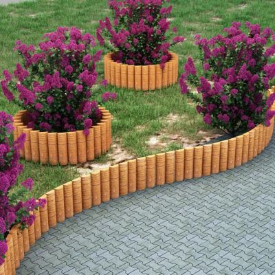 en.casa Bordi da giardino in legno di pino - 150cm x 20cm - Naturale en.casa Bordi da giardino in legno di pino - 150cm x 20cm - Naturale