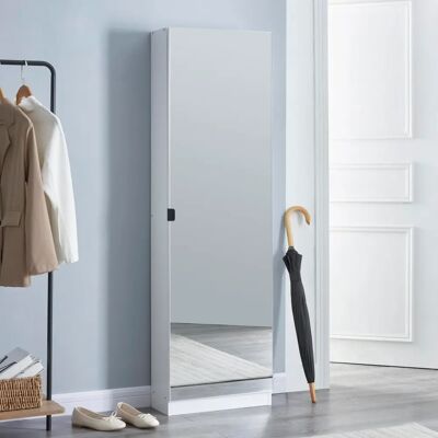 en.casa Armario de zapatos Meura con 5 bolsillos - Blanco - Mueble de almacenamiento en.casa Armario de zapatos Meura con 5 bolsillos - Blanco - Mueble de almacenamiento