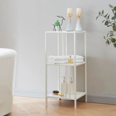 en.casa Kumlinge Estantería de acero de 3 niveles - Almacenamiento para sala, oficina, dormitorio en.casa Kumlinge Estantería de acero de 3 niveles - Almacenamiento para sala, oficina, dormitorio