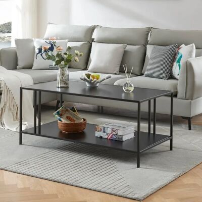 de.casa Kumlinge Rechteckiger Couchtisch - Metall, Schwarz de.casa Kumlinge Rechteckiger Couchtisch - Metall, Schwarz