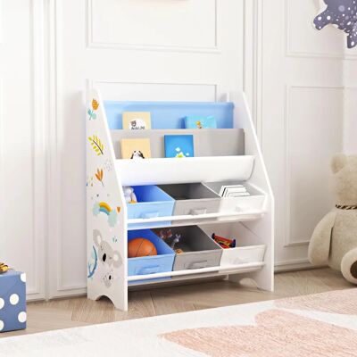 ben./bcasa Estantería infantil - Motivo koala - Azul ben./bcasa Estantería infantil - Motivo koala - Azul