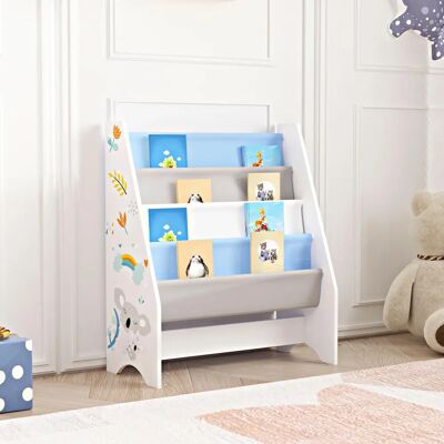 en.casa Estantería Infantil - Koala, 4 Niveles, Multicolor en.casa Estantería Infantil - Koala, 4 Niveles, Multicolor