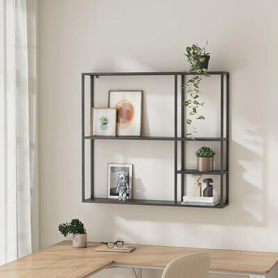 Estantería de pared Jämijärvi - 5 compartimentos - Negro mate Estantería de pared Jämijärvi - 5 compartimentos - Negro mate