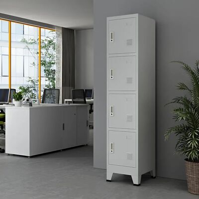 en.casa - Taquilla de Acero Joroinen con Puertas con Cerradura - 180x38x45cm en.casa - Taquilla de Acero Joroinen con Puertas con Cerradura - 180x38x45cm