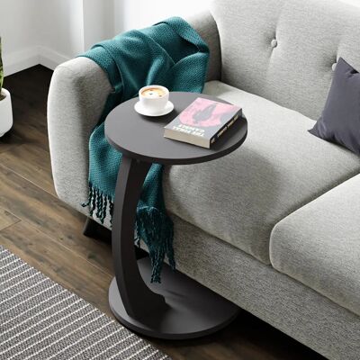 es.home Table d'appoint en forme de C grise avec roues - Polyvalente & Facile à déplacer - Publicité es.home Table d'appoint en forme de C grise avec roues - Polyvalente & Facile à déplacer - Publicité