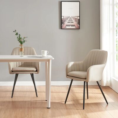 en.casa Sillas de comedor Kannonkoski - Beige en.casa Sillas de comedor Kannonkoski - Beige