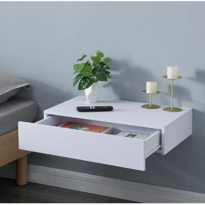 en.casa Prateleira de parede Kärsämäki - 60x35x12cm, Branca, MDF, Moderna en.casa Prateleira de parede Kärsämäki - 60x35x12cm, Branca, MDF, Moderna