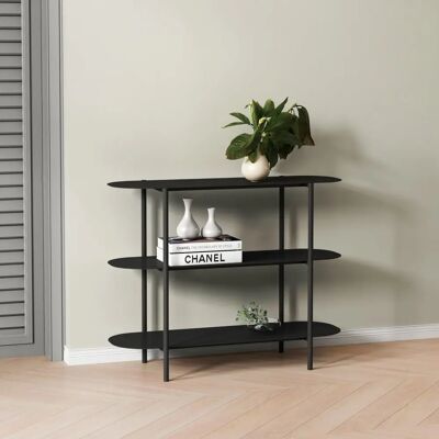 en.casa Enebakk Metall-Konsole - 2 Regale, 70x90x32cm - Matt Schwarz en.casa Enebakk Metall-Konsole - 2 Regale, 70x90x32cm - Matt Schwarz