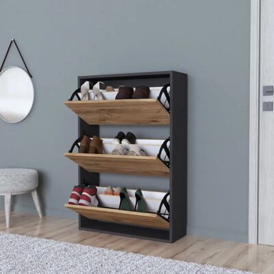 en.casa Aurskog Zapatero - Compacto, 3 Compartimentos en.casa Aurskog Zapatero - Compacto, 3 Compartimentos